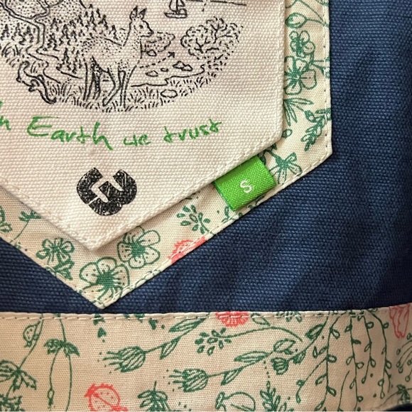 Ragwear Women’s Blue Jacket Size Small Eco Friendly  Wooden Buttons - Picture 6 of 11